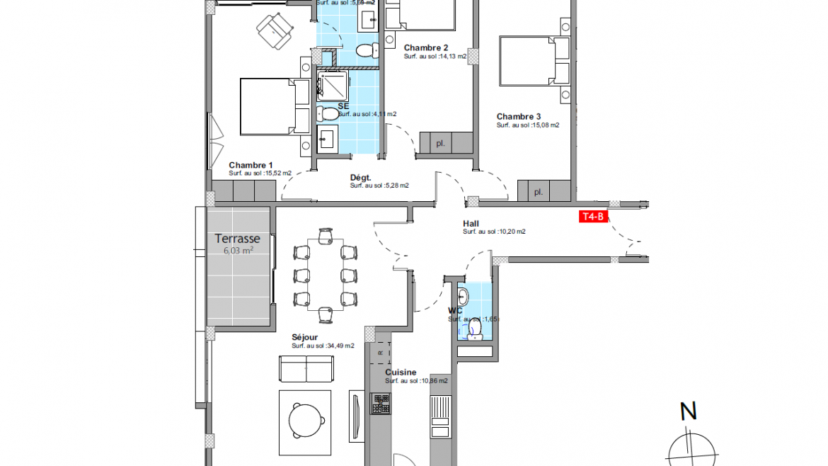 Appartement T4 – B